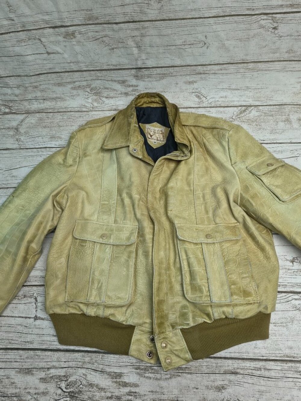Vintage El Venado Genuine Leather Jacket Size 44 Made in Mexico